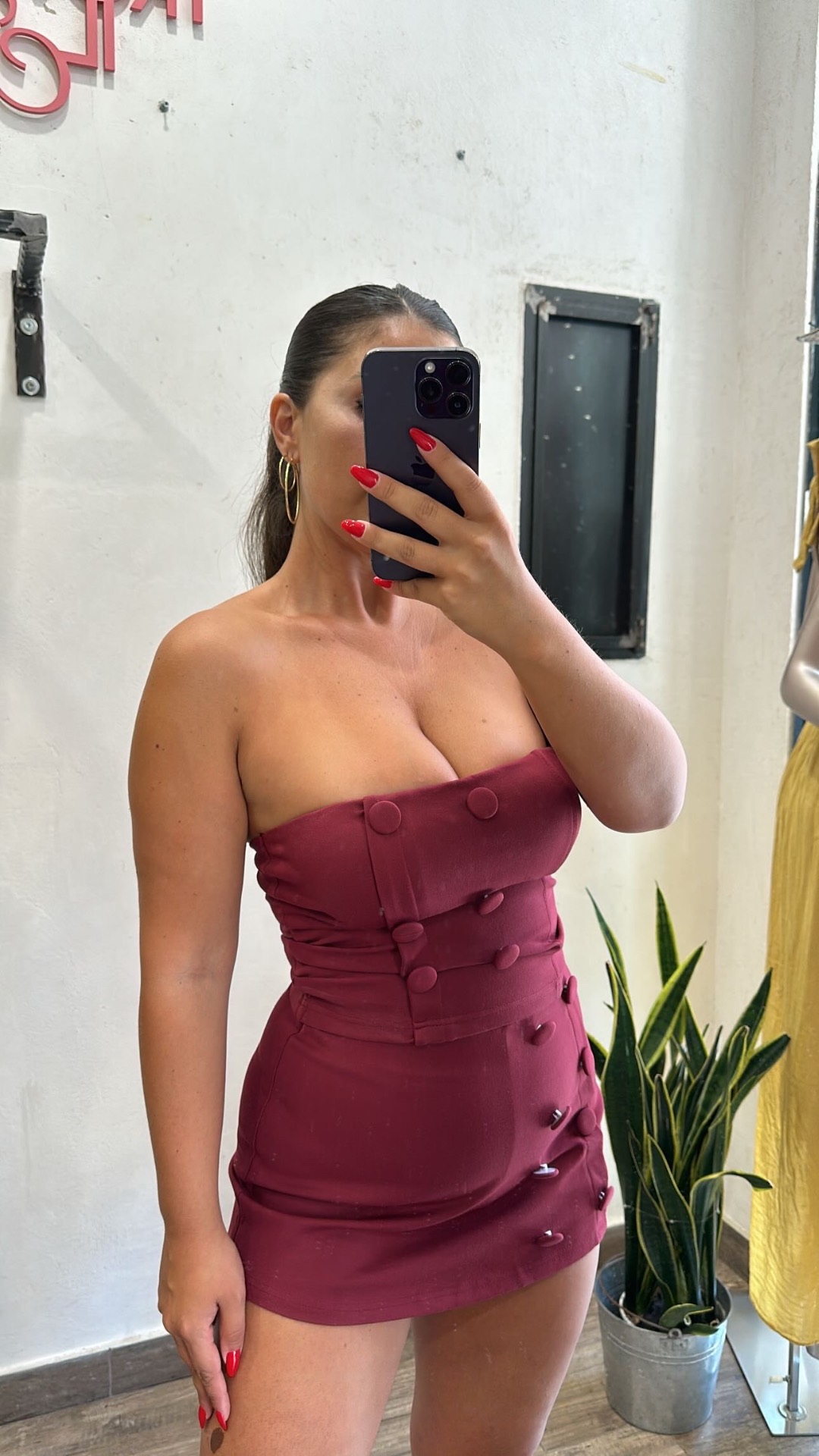 Twinset corsetto e mini gonna con bottoni