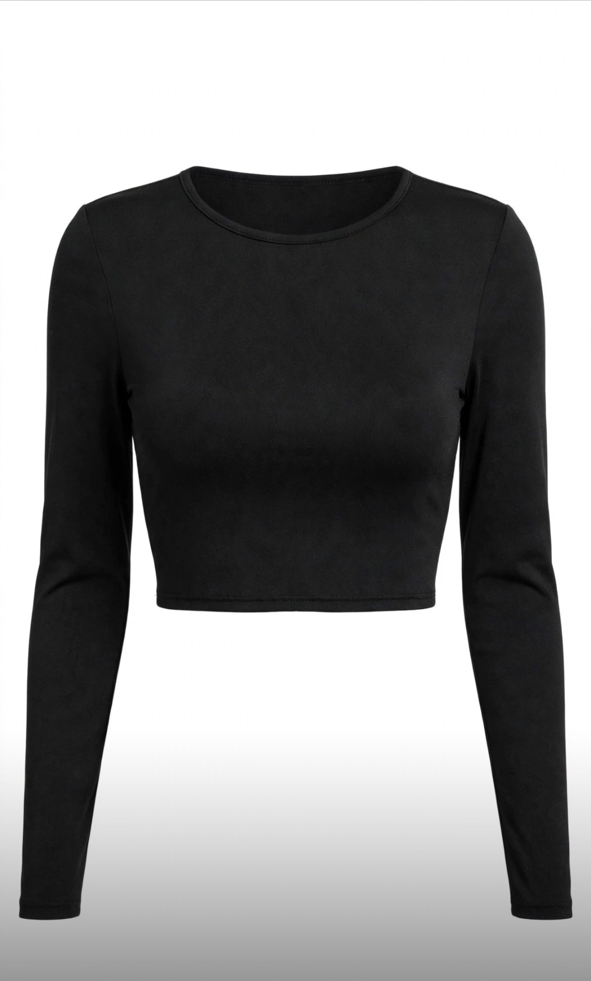 Maglia crop in tessuto elastico
