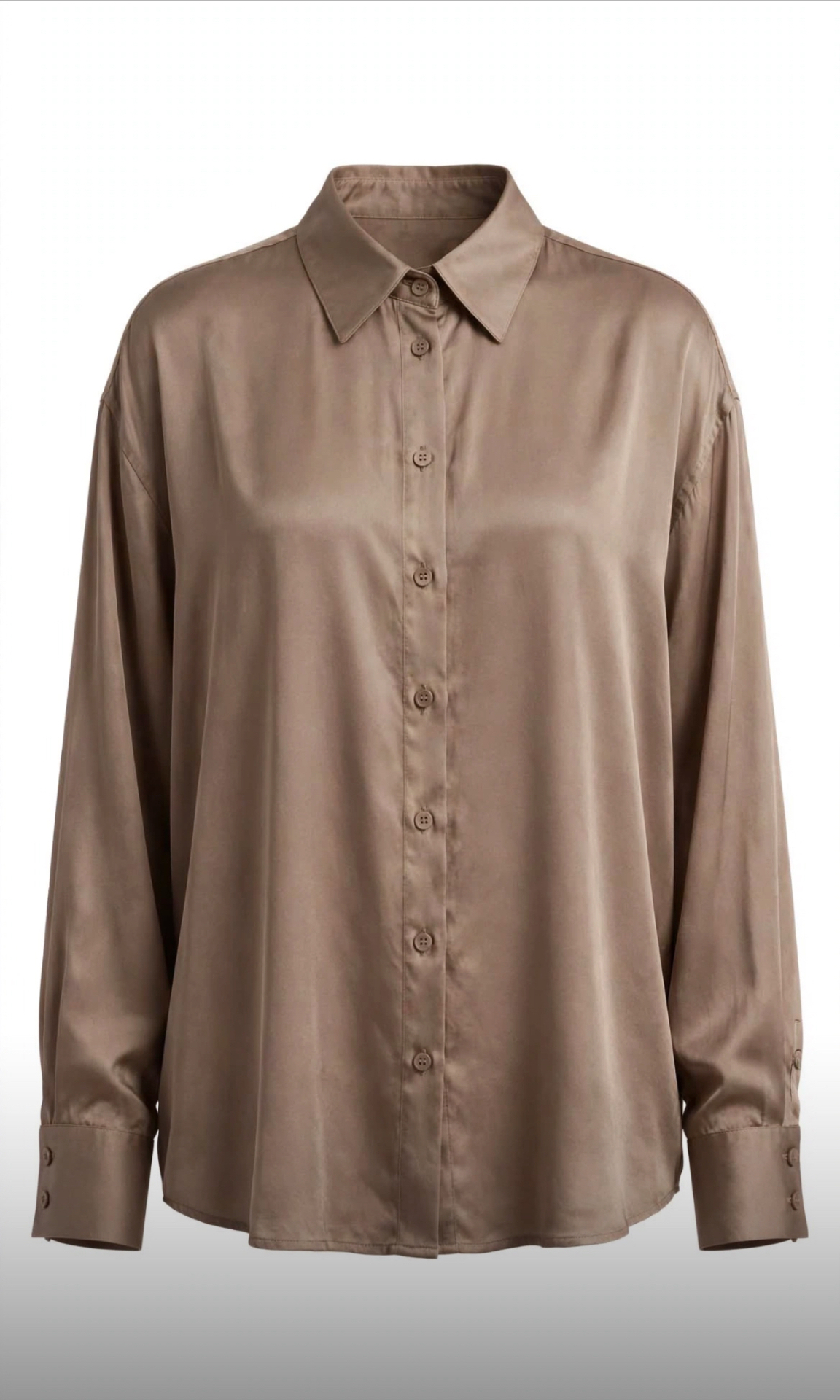 Camicia in satin con collo classico