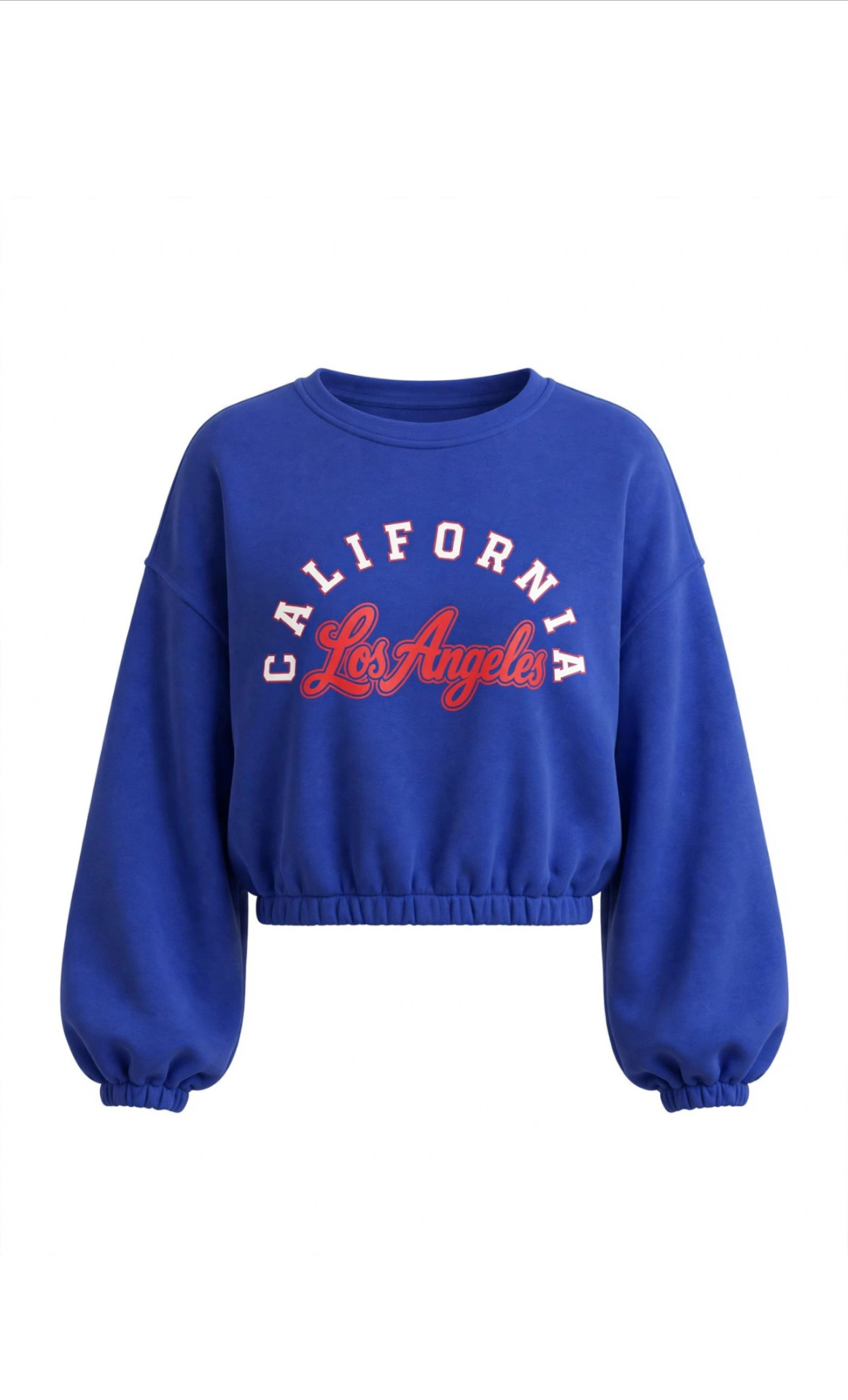 Felpa corta California blu