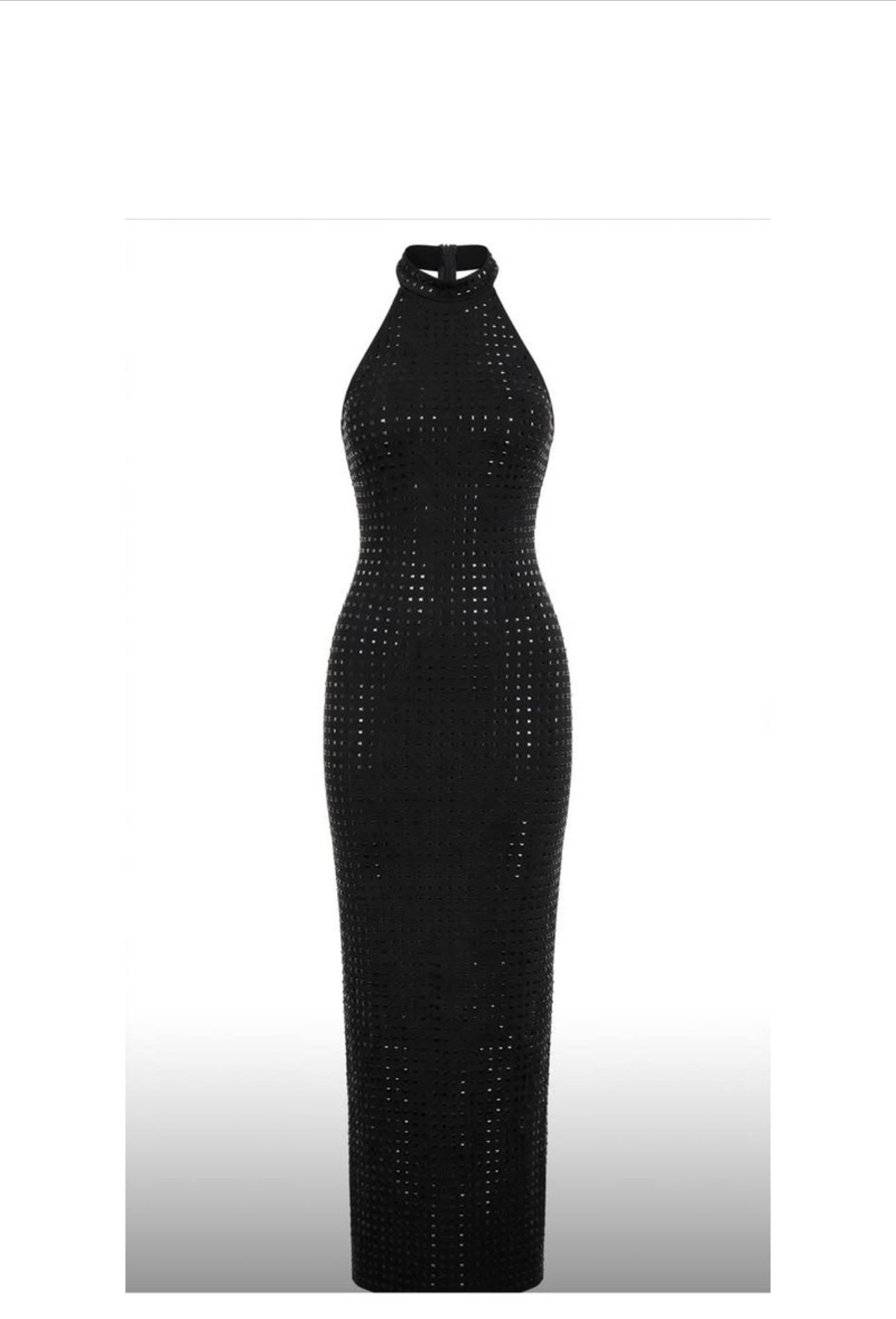 Abito lungo modellante con strass